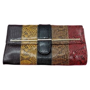 Snakeskin Clutch Bag Vintage 80s